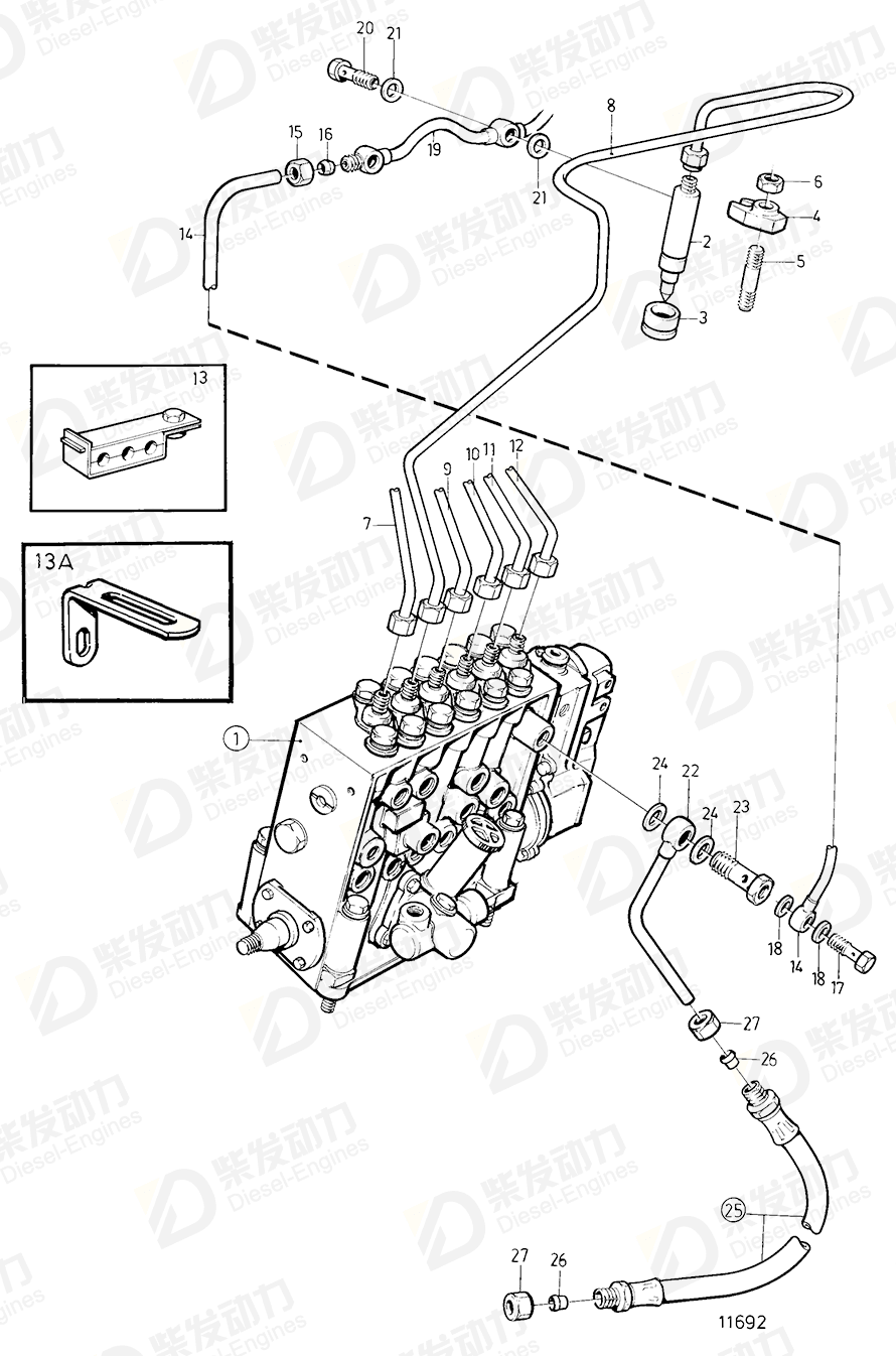 VOLVO Delivery pipe 3978002 Drawing